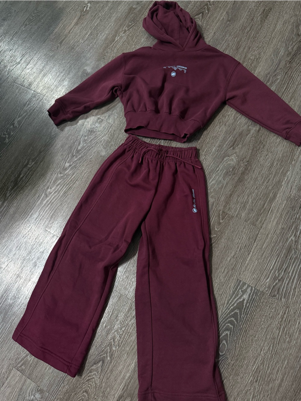 Zara Kids Burgundy Hoodie & Joggers Set